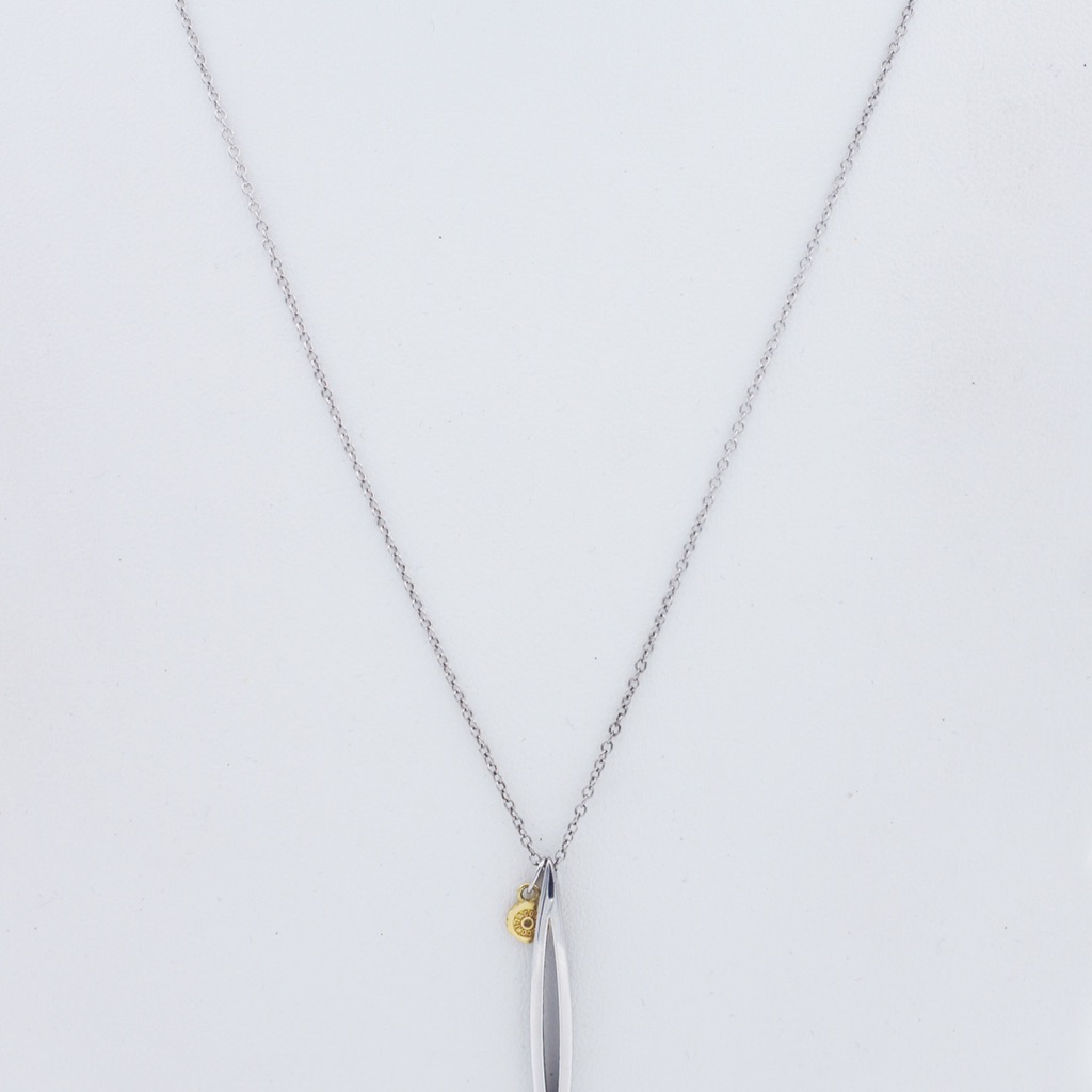 Tacori 925 18k Open Surfboard Pendant Necklace